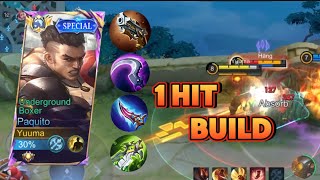 PAQUITO 1 HIT BUILD IS OP 😱🔥 | PAQUITO GAMEPLAY| SOLO RANK UP FAST !| MOBILE LEGENDS