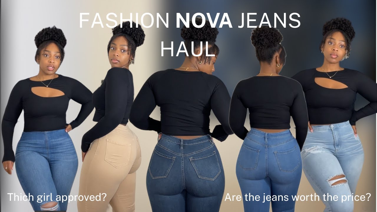 Affordable Fashion Nova jeans try on haul, Thick girl approved?, Sizes 5  -7