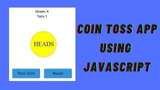 Coin Toss App using HTML, CSS & JavaScript ? Flip a Coin App| Mini Projects For beginners screenshot 2