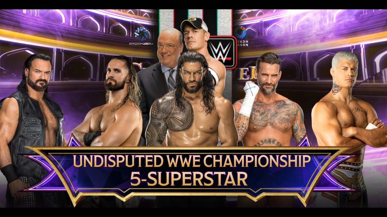 Knockout Match - Roman Reigns vs CM Punk vs Cody Rhodes vs Seth Rollins vs Drew McIntyre