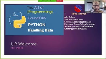 دورة بايثون 105 مع قواعد البيانات  الجزء1 من المحاضرة الترحيبية والتعريفية الأولى
