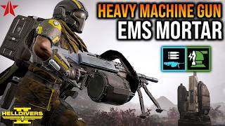 Helldivers 2 - EASY Stun-Lock Dakka COMBO! Solo HMG + EMS Mortar Sentry. Super Helldive (Full Clear)