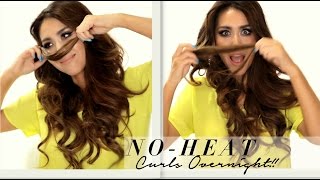 ★ Seriously EASY NO-HEAT CURLS Hairstyle & WEN 1st-Impression | SCHOOL HAIRSTYLES