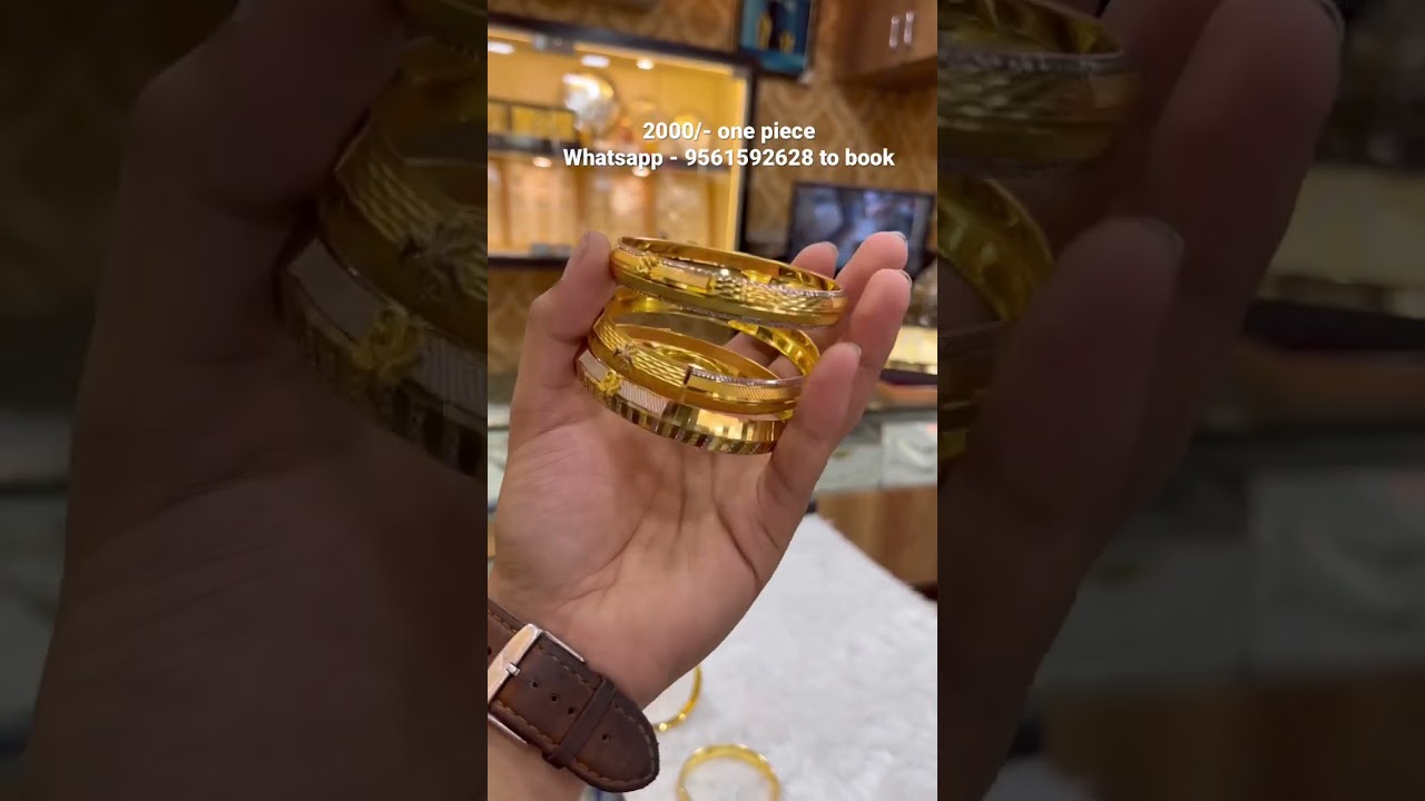 Gold plated mens kada