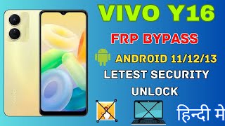 vivo y16 frp bypass |New method frp bypass 2033 | vivo v2214 Frp |Android 13 |without pc unlock|2023