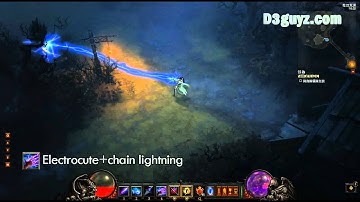 Diablo3-Wizard-skill-Electrocute+chain lightning