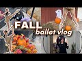 FALL BALLET VLOG | Witchy vibes, halloween shopping, what I eat as a ballerina, ballet class at home