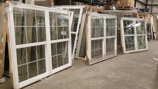 DOUBLE WINDOWS - 72x60 6 Lite Up & Down. JELD-WEN WHITE VINYL FIN & NAIL