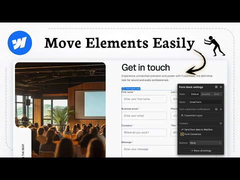 How to move elements in Webflow (Rearrange Layout)