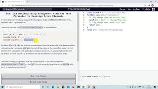 Tutorial 15 - use destructuring assignment with rest parameter - freecodecamp
