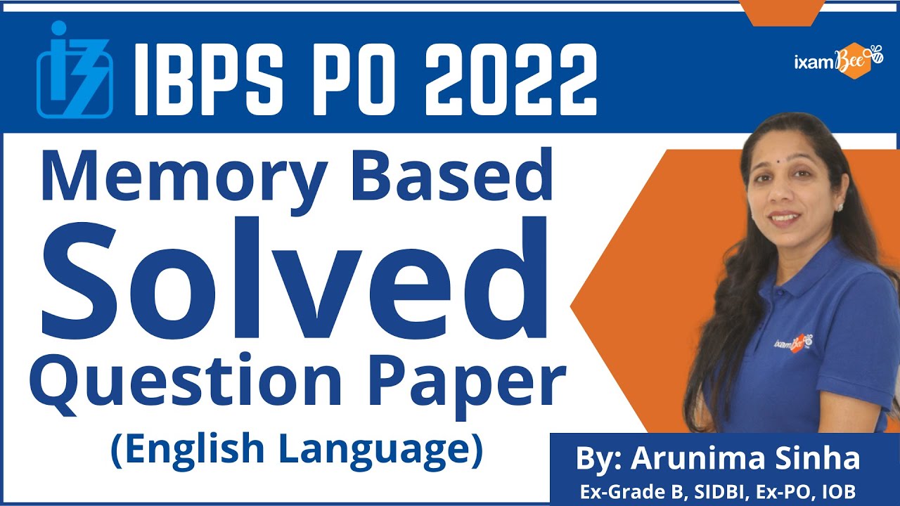 IBPS PO Mains 2022 | Memory Based Solved Question Paper | English| By ...