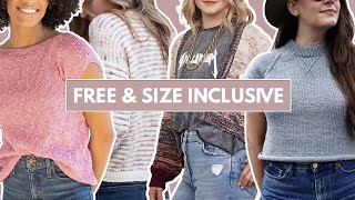 25 FREE & SIZE INCLUSIVE spring knitting patterns