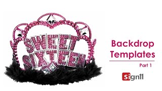 Sweet 16 Backdrop Templates Part 1