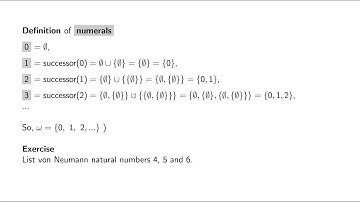 1.12 von Neumann natural numbers - an overview
