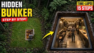I Built a Hidden Underground Bunker in the Forest 🌲 | Full Timelapse Construction