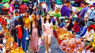 Mixed Food On The Street  In Phnom Penh Cambodian - Lunch, Breakfast,​ Snacks, Seafood, Vegetables