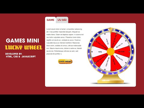 Demo games mini lucky wheel developer by html css javascript