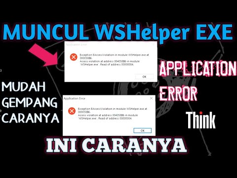 Update Cara Mengatasi Pesan Wshelper Exe Windows
