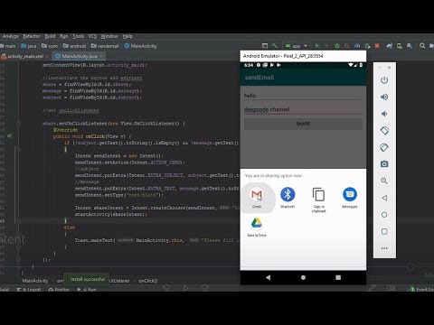 Android for Beginners 2019 - Share Intent Email