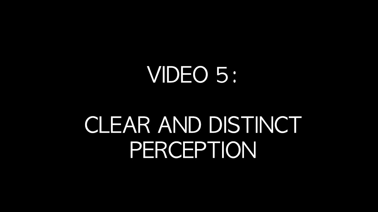 Lecture 4: Clear and Distinct Perception - YouTube