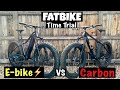 High end carbon vs aluminum electric time trial ebike vs fatbike