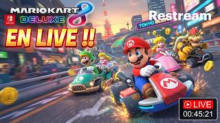 Mario Kart 8 Deluxe live stream on Nintendo Switch.