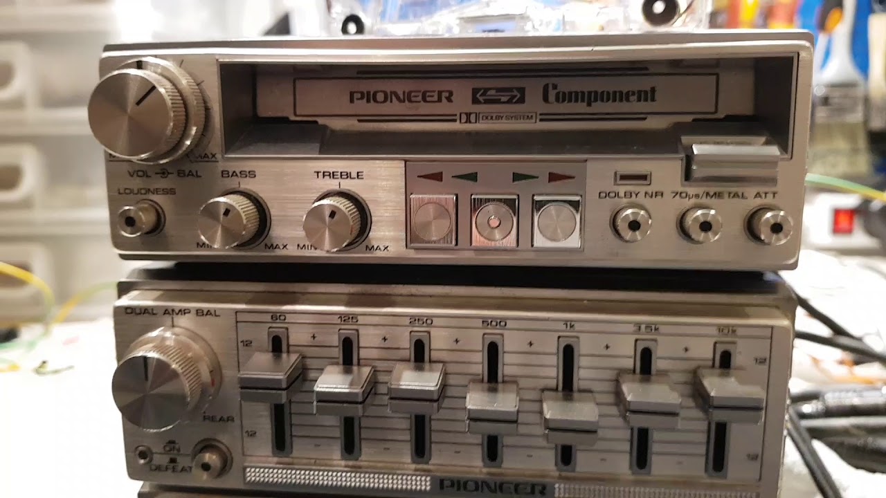 PIONEER GEX-8 RECEIVER +equaliser +tape vintage car audio - YouTube