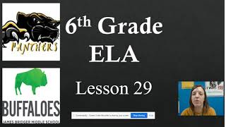 Sixth Grade ELA - Lesson 29