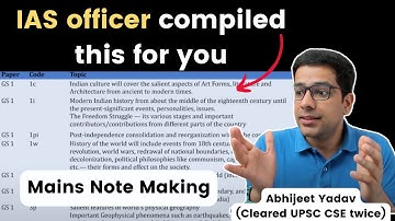 How to make notes for UPSC Mains 2024?