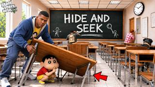 Franklin and Shinchan Playing Hide And Seek In Classroom with Friends in GTA 5 | Paradox FTW screenshot 5