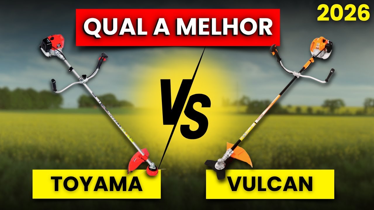 ROÇADEIRA TOYAMA vs VULCAN: Qual a Melhor ROÇADEIRA à Gasolina 2026? Comparativo Completo!