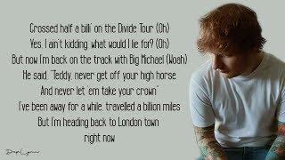 Ed Sheeran - Take Me Back To London (Lyrics) feat. Stormzy