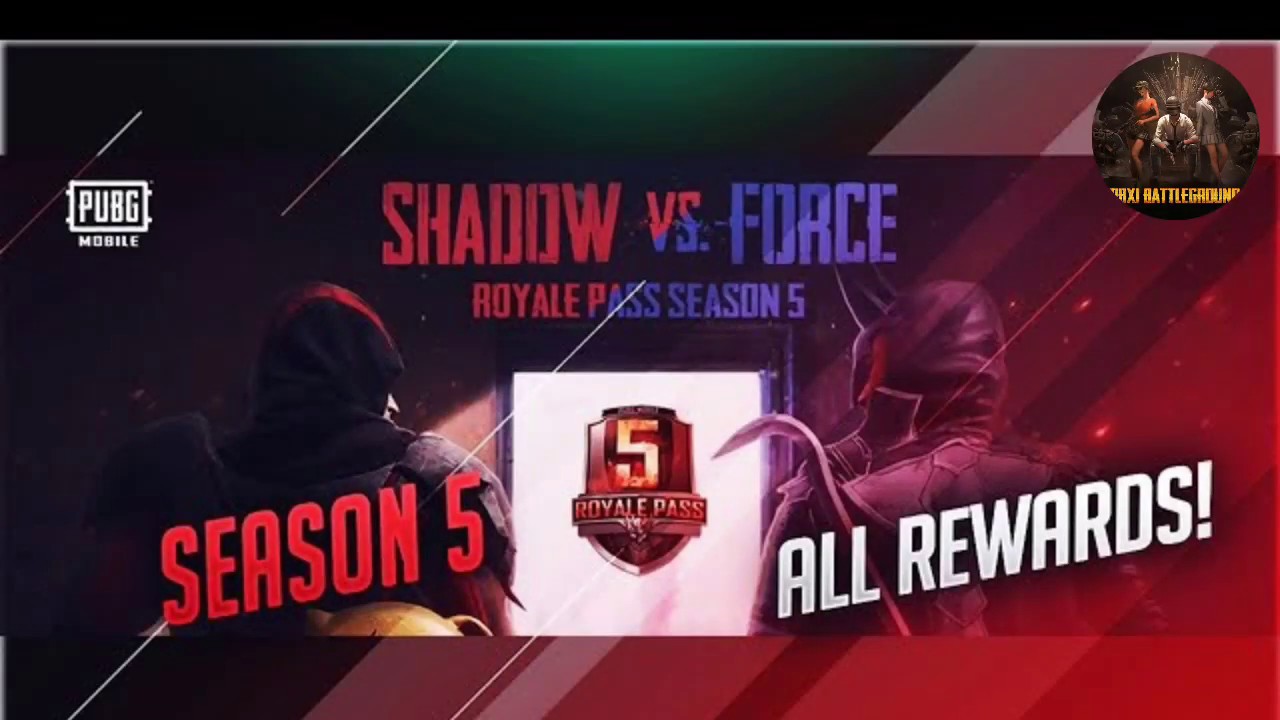 PUBG MOBILE • SEASON 5 • ALL ROYAL PASS REWARDS •