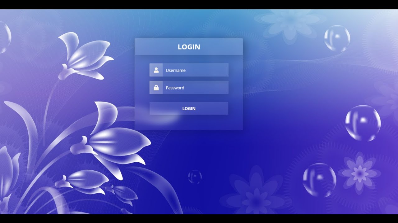 Login Page Beautiful Glassmorphism Design | HTML CSS - YouTube