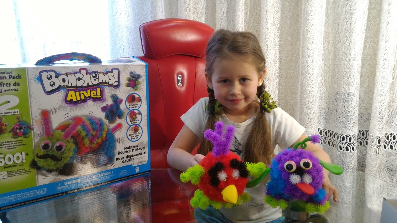 Конструктор Банчемс делаем цветные животные из шариков Banchems set unboxing make toy animals