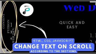 Change Text Section Name On Scroll In Website Using Html, Css, And Javascript Scroll Effect Html