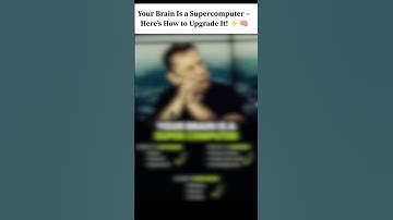 Your Brain Is a Supercomputer–Here’s How to Upgrade It! ⚡🧠 #elonmusk #shorts