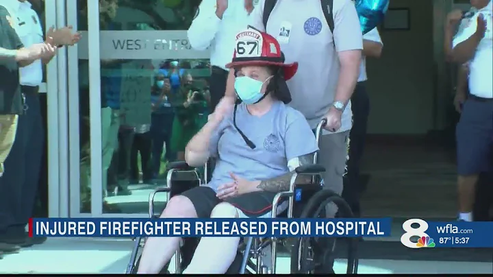 Firefighter hit by a truck in the line of duty is released from hospital