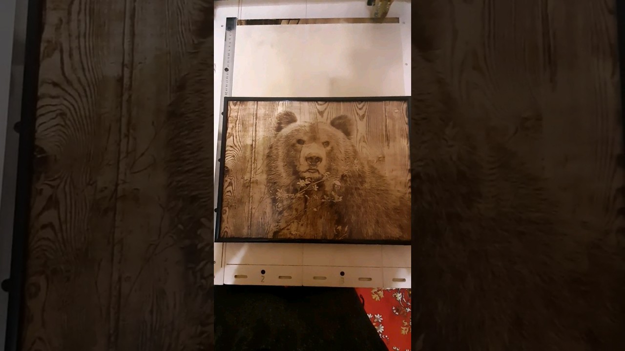 Пиро Портрет | Процесс выжигания формата А3 на пожертвование 