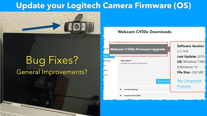 Update your Logitech Webcam Firmware and fix bugs (Windows)