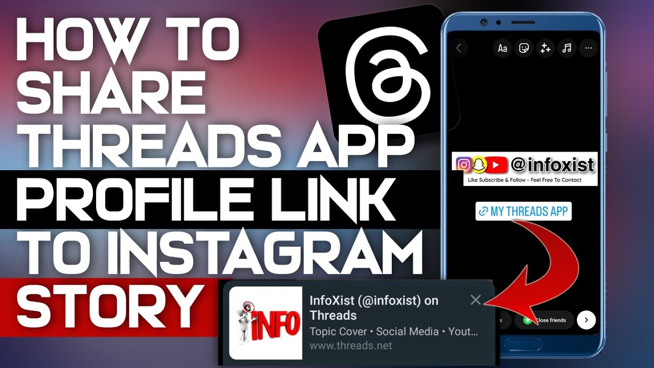 How to share threads profile link to Instagram story