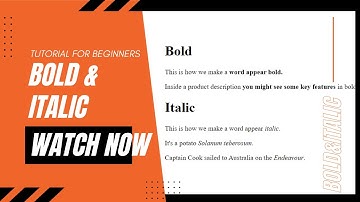 Bold and Italic text in HTML | HTML Tutorial for Beginners