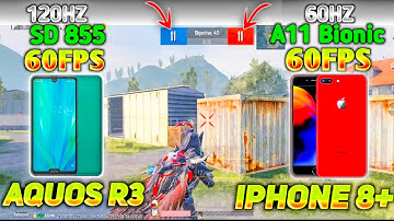 iPhone 8+ vs Aquos R3 iPhone 8+ vs R3 Pubg Test @wolf_devil3