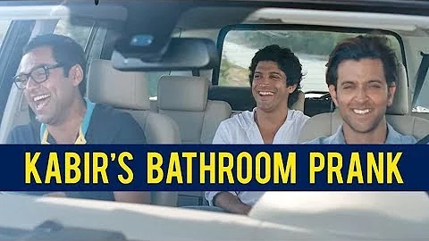 Kabir’s bathroom prank | Zindagi Na Milegi Dobara | Abhay Deol | Hrithik Roshan | Farhan Akhtar