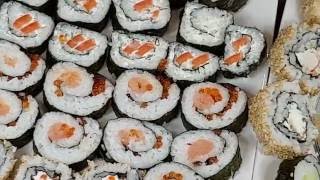 канал вкусного настроения суши с красной икрой sushi with red kavia