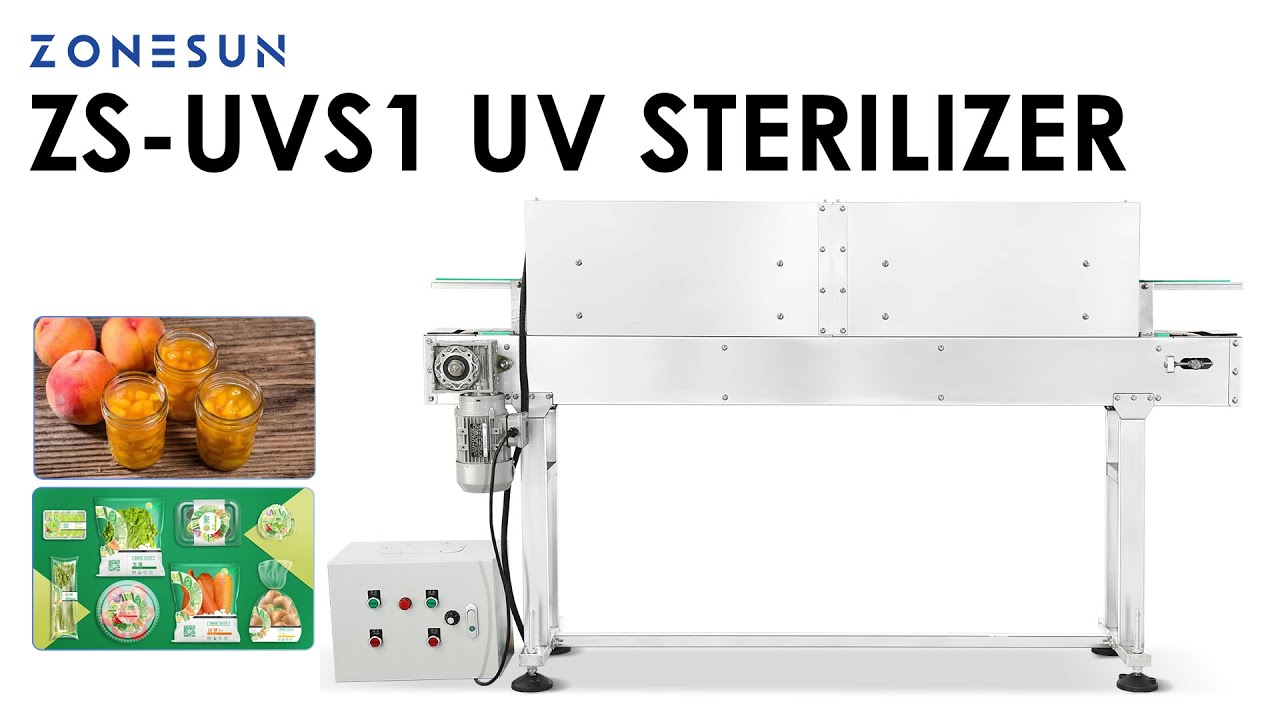 ZONESUN ZS-UVS1 UV Sterilizer Tunnel for Food Bottle Disinfection