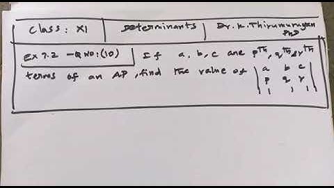 11th maths|Determinants|Exercise 7.2_Qno:10|Short cut technique|New approach|