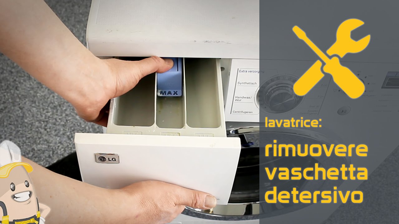 Rimuovere la vaschetta detersivo della tua lavatrice youtube Eliminare calcare lavatrice
