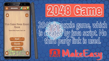 2048 Kodular Puzzle Game AIA | For Kodular, Thunkable, Appybuilder, App Inventor Platform | MakeEasy