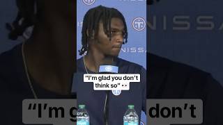 Reporter tells Cam Ward he has played not well 😬
